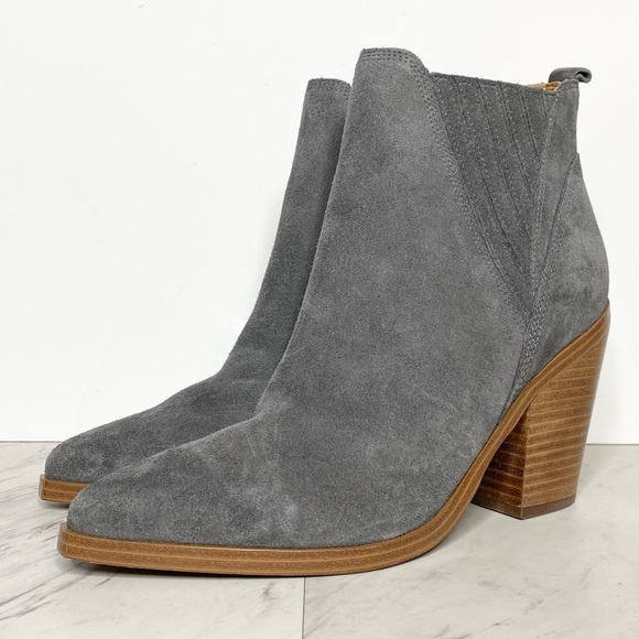 New! Marc Fisher Gadri Gray Suede Bootie 9M - Picture 1 of 13